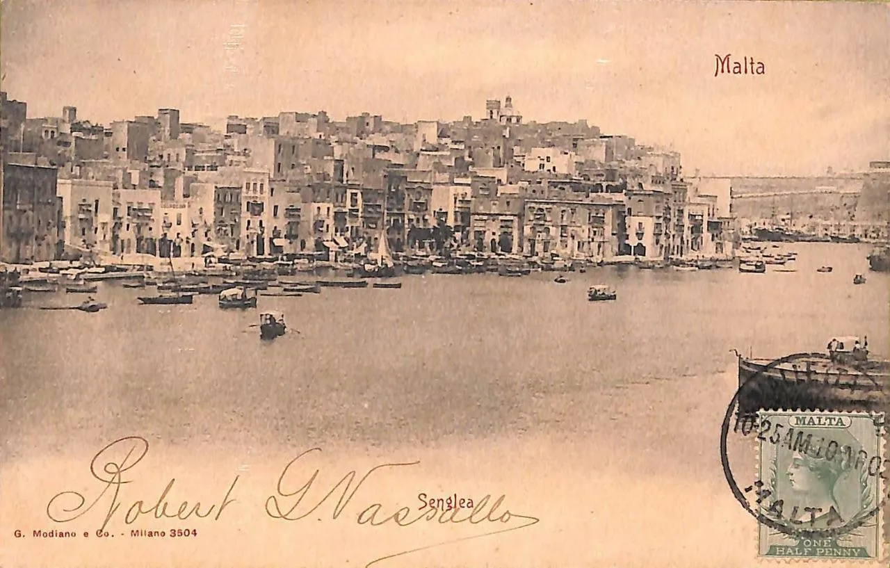 A historic view of Senglea, around 1900.