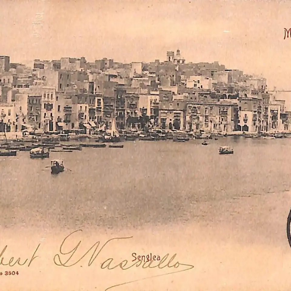A historic view of Senglea, around 1900.